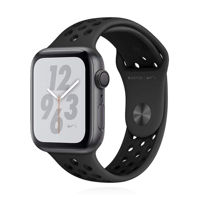 Apple Watch (Series 4) GPS 44 mm - Aluminium Gris sidéral - Bracelet Sport Nike Noir