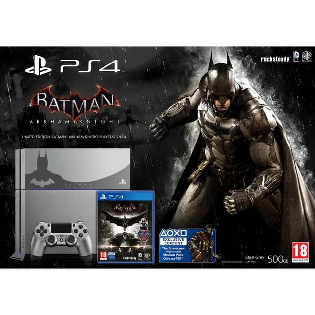 PlayStation 4 500Go - Steel grey - Edition limitée Batman: Arkham Knight + Batman: Arkham Knight