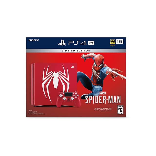 PlayStation 4 Pro 1000Go - Amazing red - Edition limitée Marvel's Spider-Man + Marvel's Spider-Man