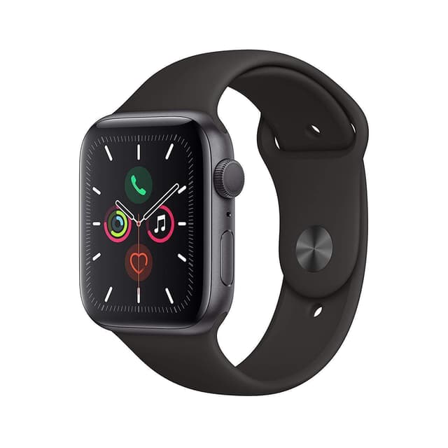 Apple Watch (Series 5) GPS 44 mm - Aluminium Gris sidéral - Bracelet Bracelet sport Noir
