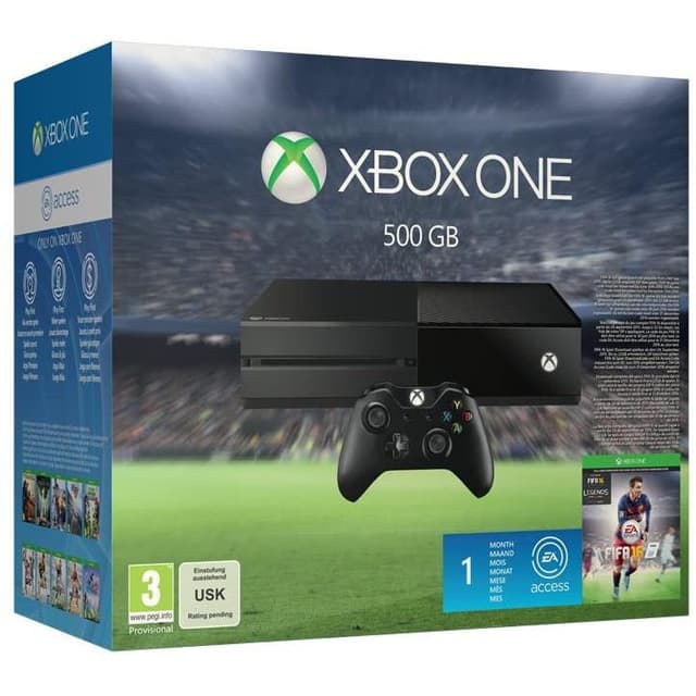 Console Microsoft Xbox One 500 Go + FIFA 16 Ultimate Team Legends - Noir