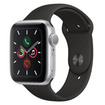 Apple Watch (Series 5) GPS 44 mm - Aluminium Argent - Bracelet Sport Noir