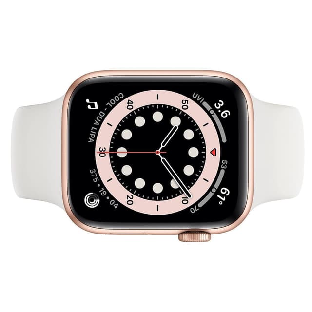 Apple Watch (Series 4) GPS 44 mm - Aluminium Or - Bracelet Sport Blanc