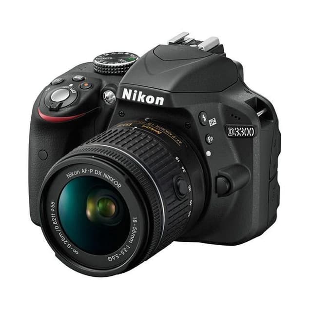 Reflex - Nikon D3300 Noir Nikon AF-P DX Nikkor 18-55mm f/3.5-5.6G VR