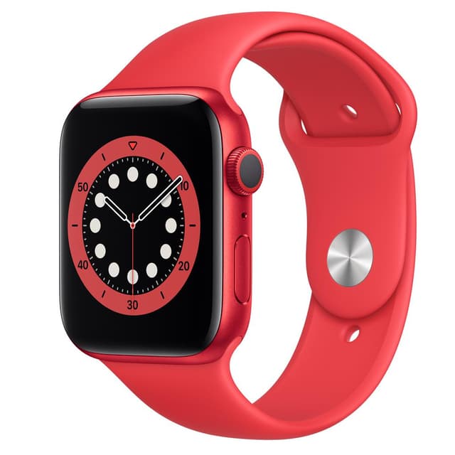 Apple Watch (Series 6) GPS 44 mm - Aluminium Rouge - Bracelet Bracelet sport Rouge