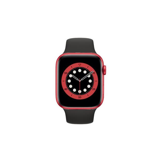 Apple Watch (Series 6) GPS 44 mm - Aluminium Rouge - Bracelet Boucle sport Noir