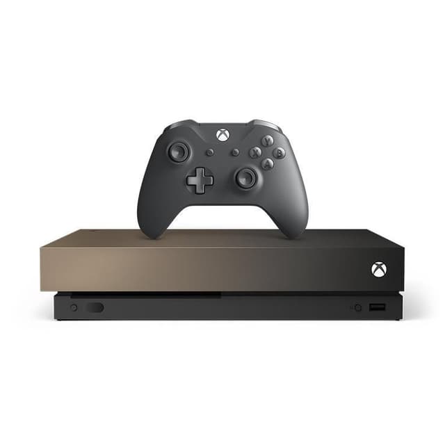 Xbox One X 1000Go - Or/Noir - Edition limitée Gold Rush Special Edition Battlefield V + Battlefield V