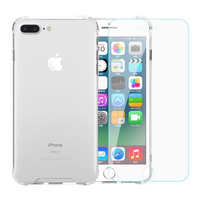 Coque et écran de protection iPhone 7 Plus/8 Plus - Plastique recyclé - Transparente