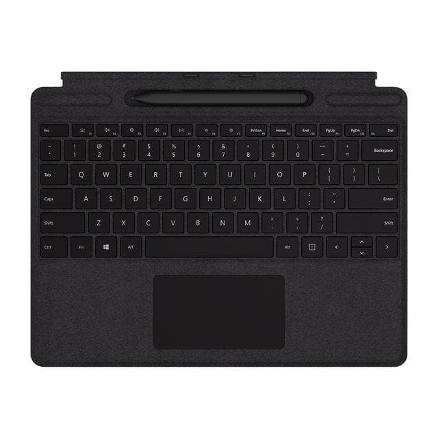 Clavier Microsoft QWERTZ Allemand Sans-fil rétroéclairé Surface Pro X Signature Keyboard + Slim Pen