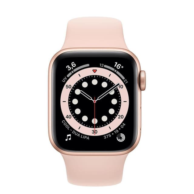 Apple Watch (Series 6) GPS 40 mm - Acier inoxydable Or - Bracelet sport Rose