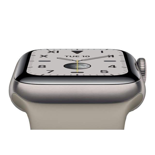 Apple Watch (Series 5) GPS + Cellular 44 mm - Titane Gris - Bracelet sport Gris