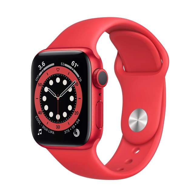 Apple Watch (Series 6) GPS 40 mm - Aluminium Rouge - Bracelet Sport Rouge
