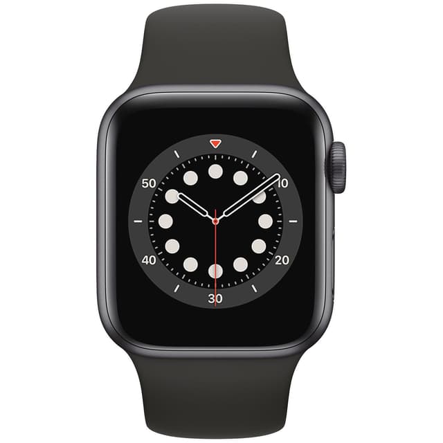 Apple Watch (Series 6) Septembre 2020 44 mm - Aluminium Gris sidéral - Bracelet Sport Noir