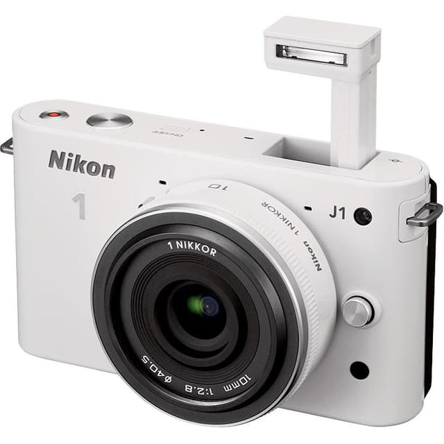 Hybride Nikon 1 J1 - Blanc + Objectif 1 Nikkor VR 10-30mm f/2.8