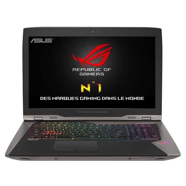 Asus Rog GX800VH-GY004T 18" Core i7 2,9 GHz - SSD 2 To - 64 Go - NVIDIA GeForce GTX 1080 AZERTY - Français